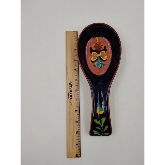 Mexican Talavera Large Spoon Rest 10" Bright Colors - Picture 9 of 10